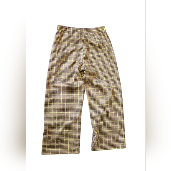 Zara Plaid Retro Inspired 60s Highwaisted Wide Leg Maude Capri Length Size S - Picture 2 of 5